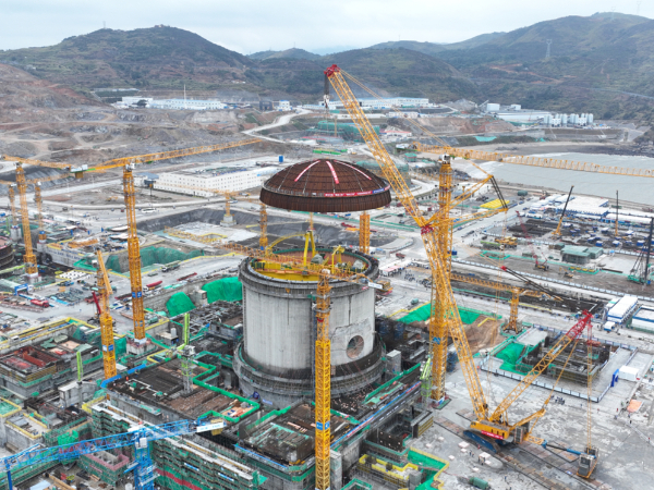 厉害了！毫米级对接，中广核这一核电机组穹顶吊装顺利完成